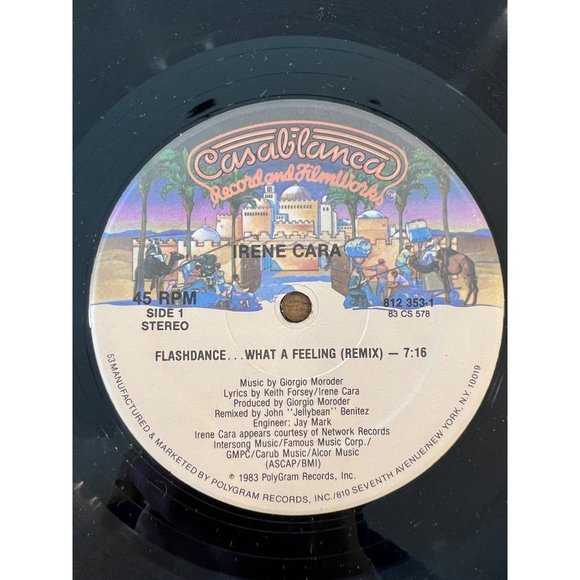 Irene Cara Flashdance What A Feeling Remix Vinyl Record 1983 LP 812 353-1 - Picture 2 of 5